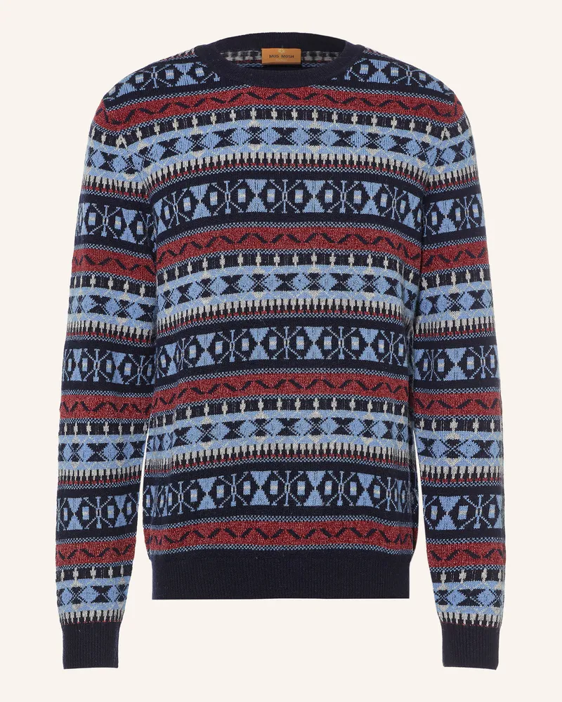Mos Mosh Pullover Mmgpatterson blau Dunkelblau