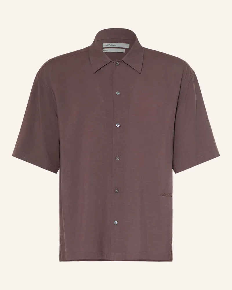 AllSaints Kurzarm-Hemd Archer Comfort Fit lila Lila