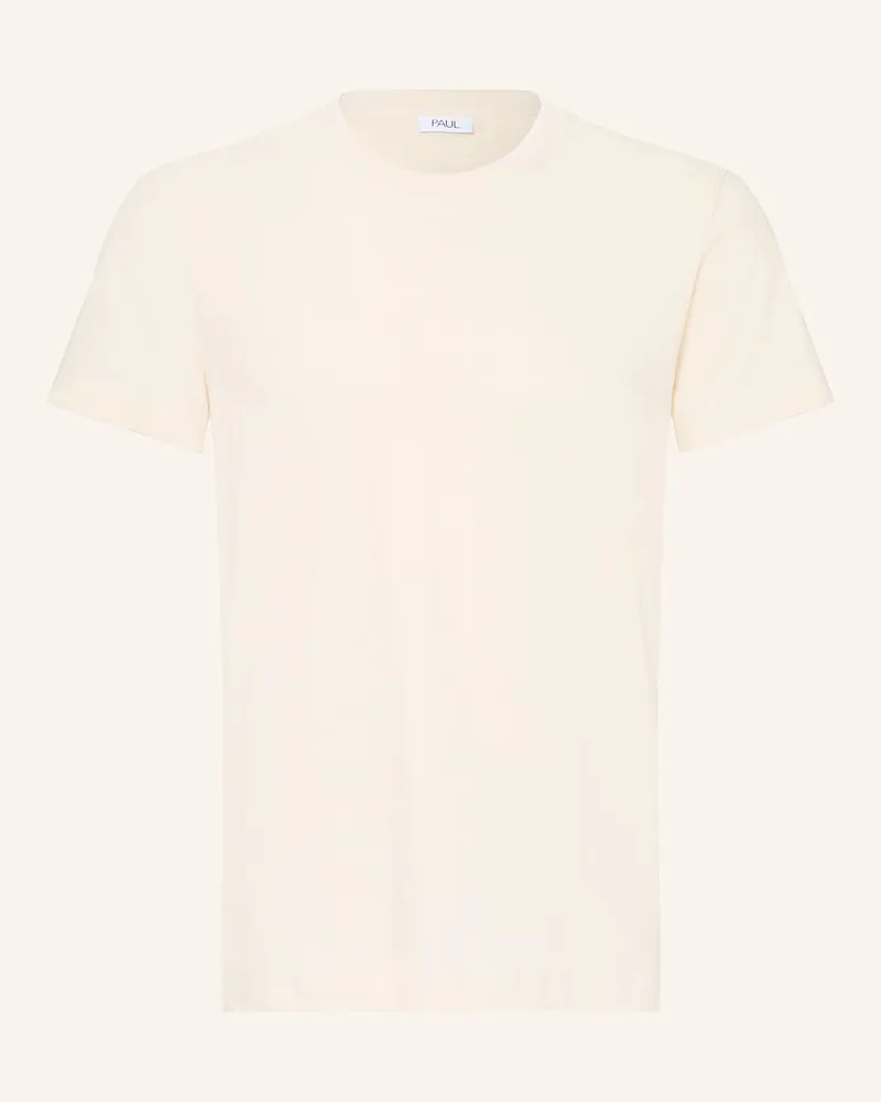 paul T-Shirt Mit Leinen weiss Creme