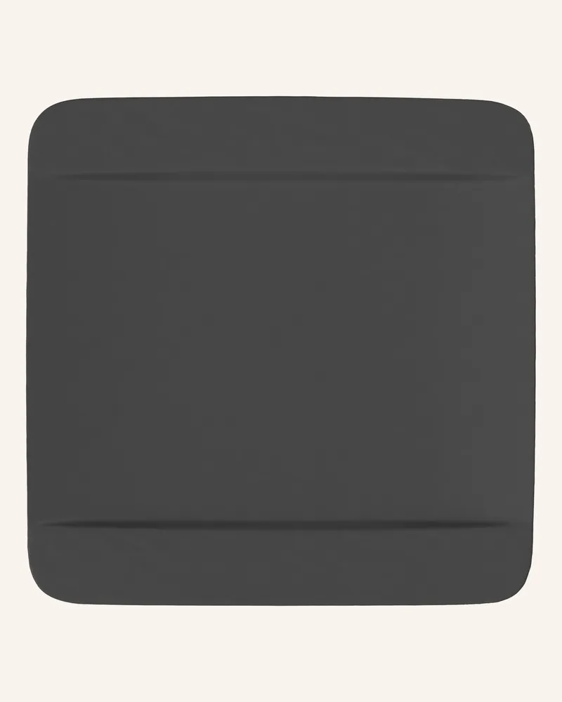 Villeroy & Boch Speiseteller Quadratisch Manufacture Rock schwarz Schwarz