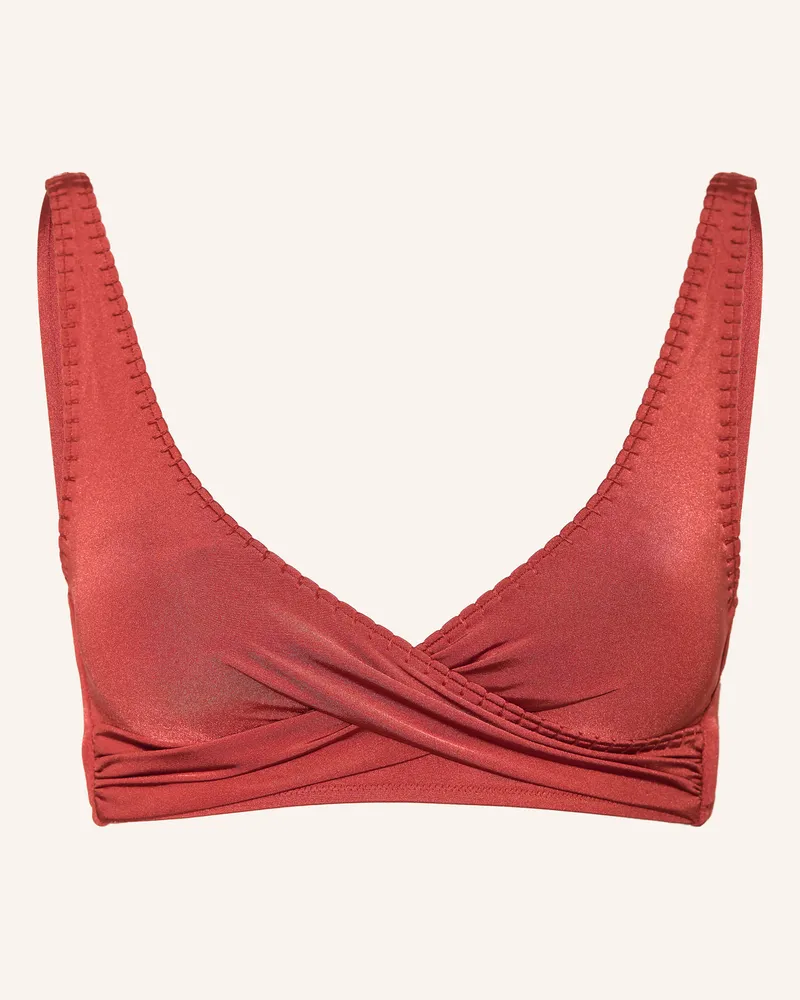watercult Bustier-Bikini-Top Crafted Essentials In Wickeloptik rot Dunkelrot
