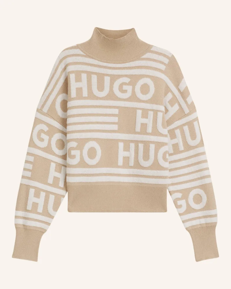 HUGO BOSS Pullover SISMINA Oversize Fit Beige