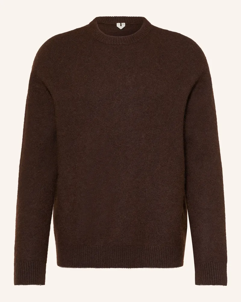 Arket Pullover Mit Alpaka braun Dunkelbraun