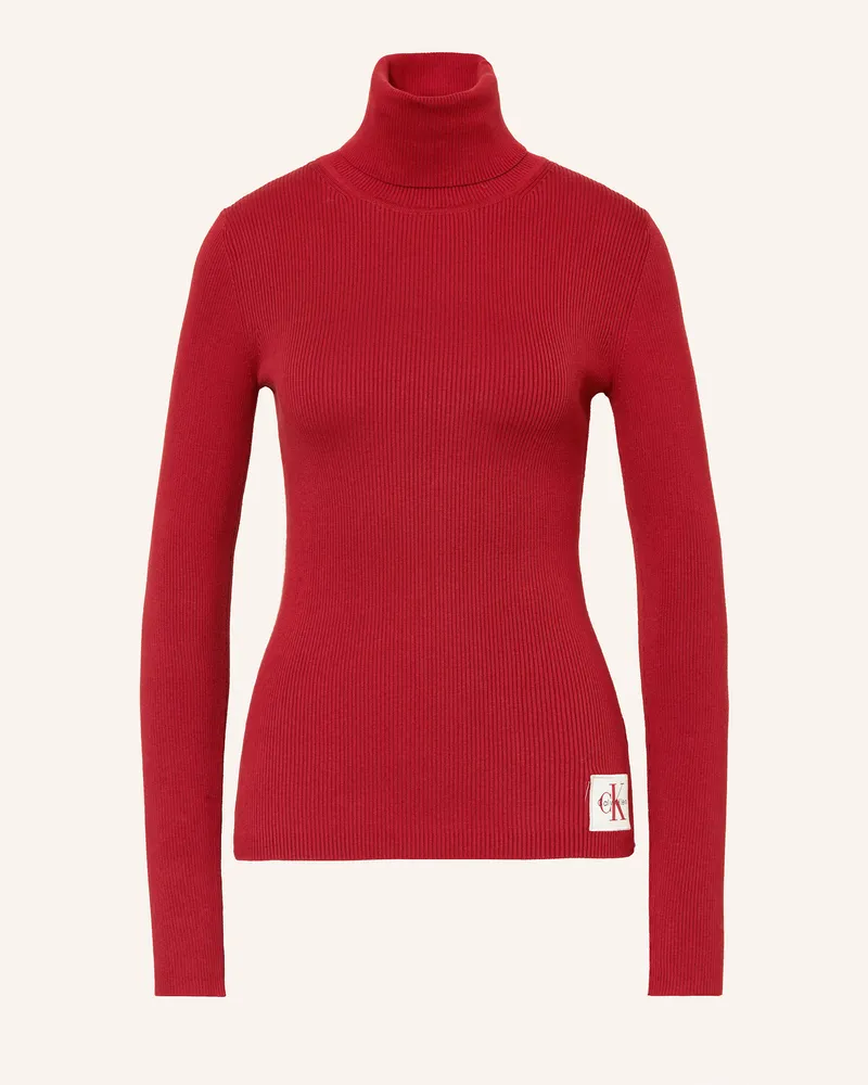 Calvin Klein Rollkragenpullover rot Rot