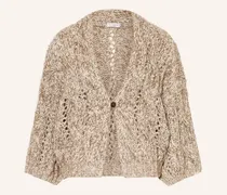 Strickjacke mit Cashmere und Pailletten