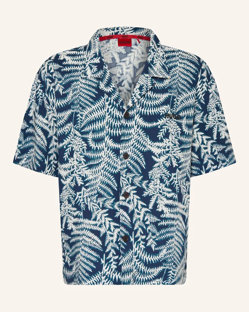 HUGO BOSS Resorthemd Relaxed Fit blau Blau