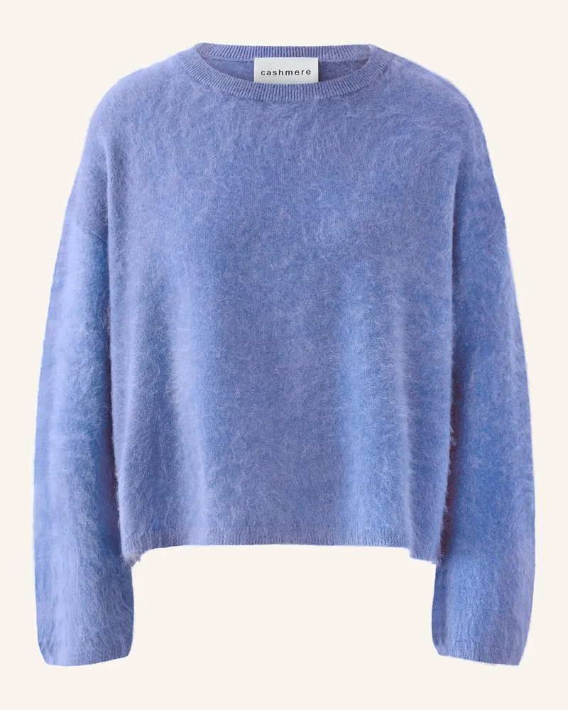 Oui  Cashmere-Pullover Blau