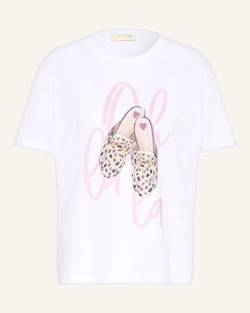 CATNOIR T-Shirt Mit Schmucksteinen weiss Weiss