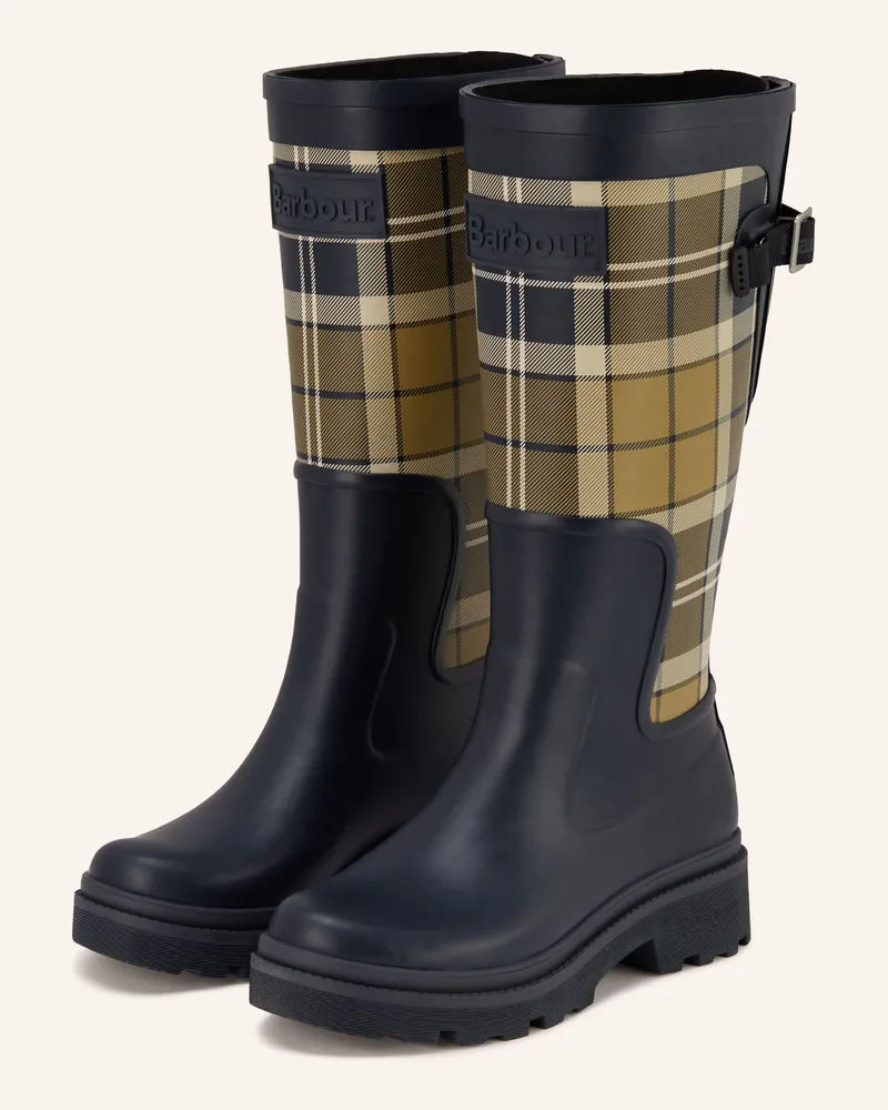 Barbour Gummistiefel Dena blau Schwarz