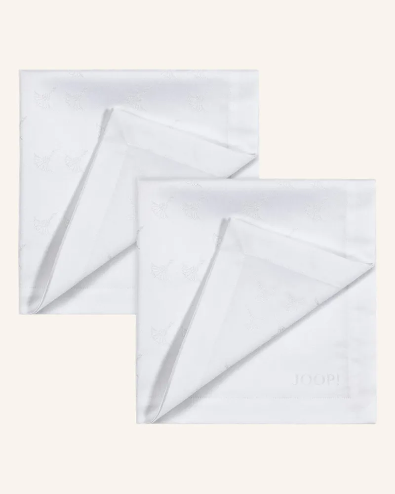 JOOP! 2er-Set Servietten FADED CORNFLOWER Weiss