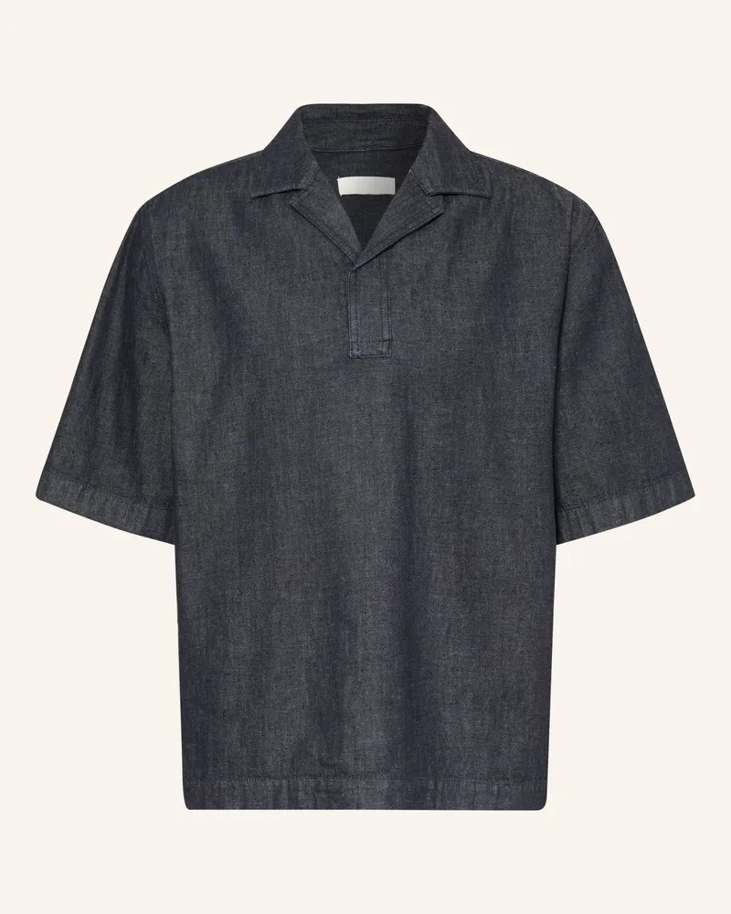 COS Resorthemd Kirk Comfort Fit grau Dunkelblau