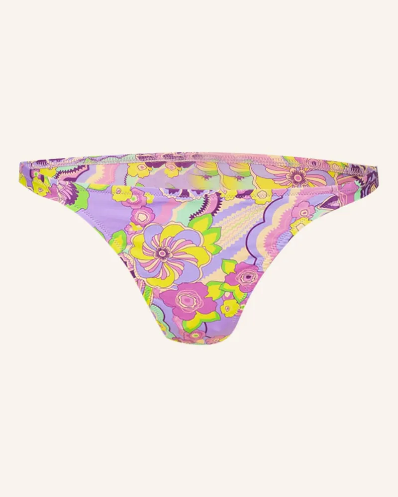 Vilebrequin Brazilian-Bikini-Hose RAINBOW FLOWERS Lila