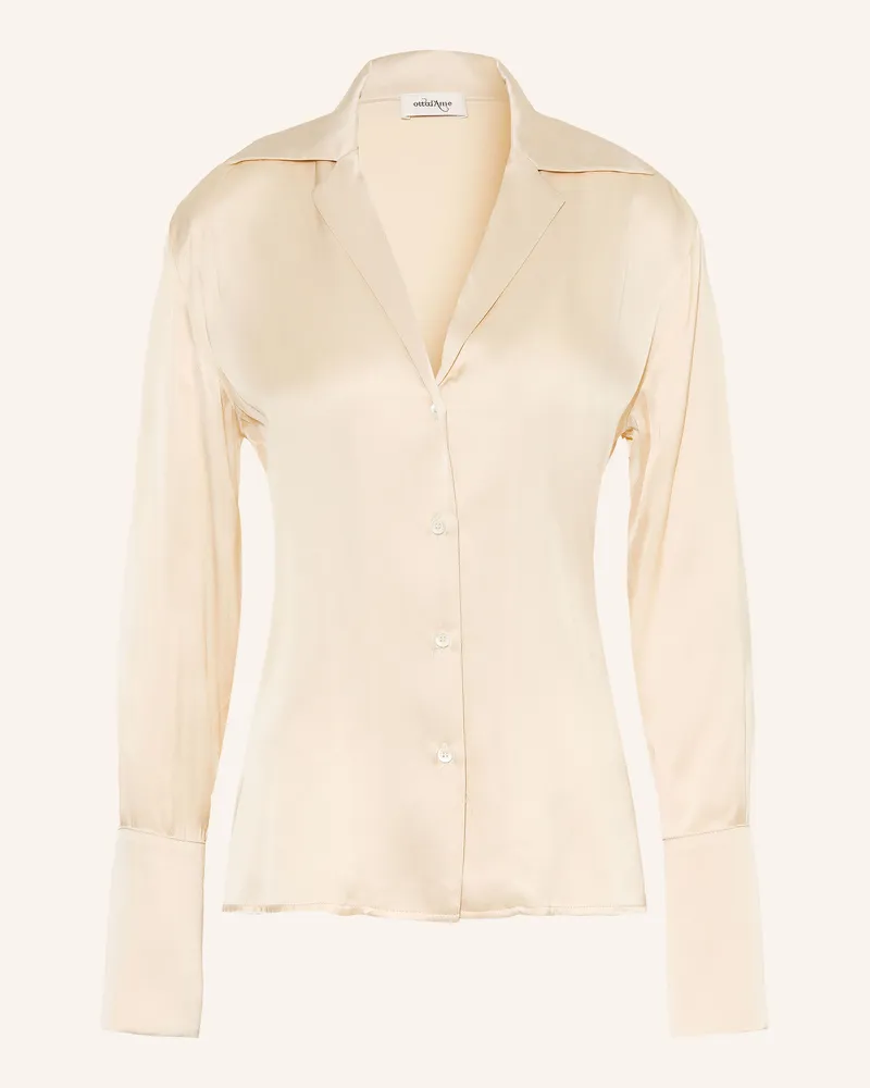 ottod’Ame Satinbluse beige Creme