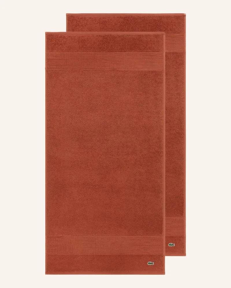 Lacoste Badetuch LLECROCO Braun
