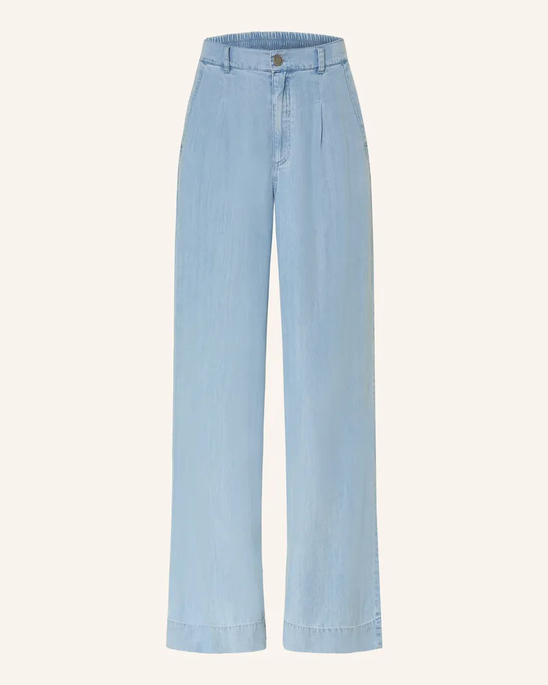 Smith & Soul Marlenehose in Jeansoptik Hellblau