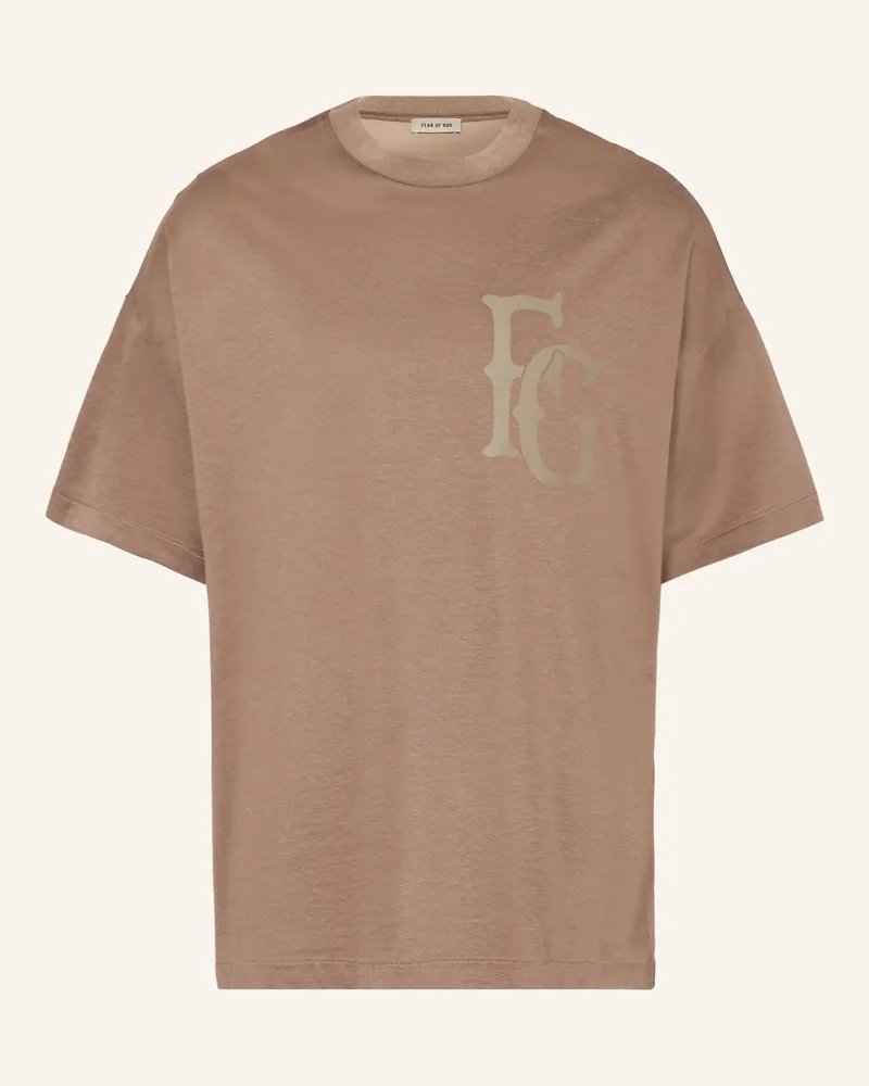 Fear of God Oversized-Shirt beige Braun
