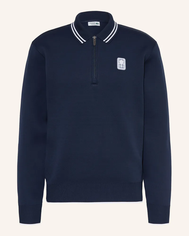 Lacoste Sweat-Poloshirt blau Dunkelblau