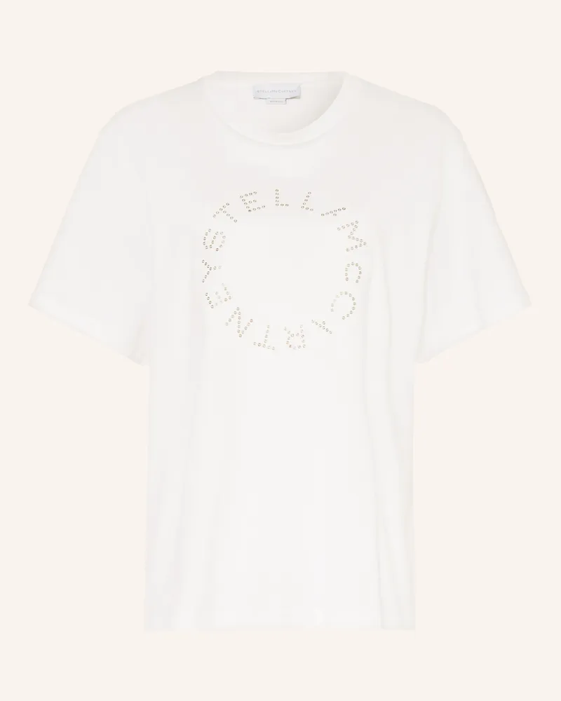 Stella McCartney T-Shirt Mit Nieten weiss Weiss