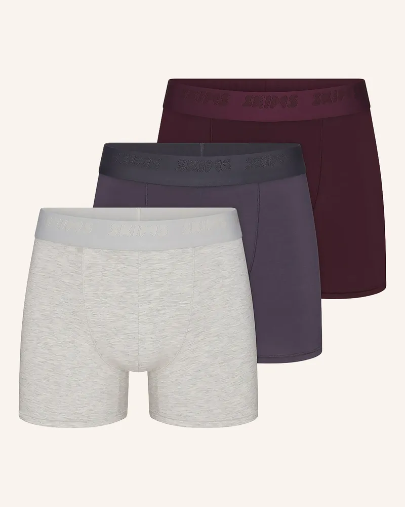 SKIMS 3er-Pack Boxershorts Skims Stretch grau Raven