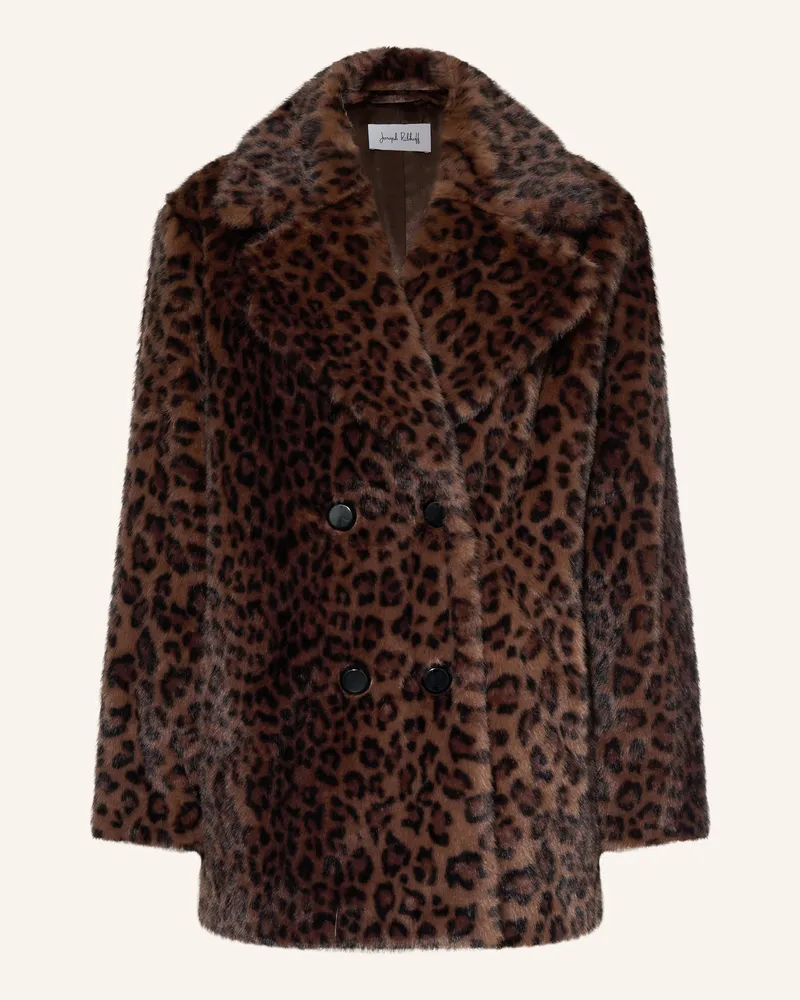 Joseph Ribkoff Kunstfell-Jacke Dunkelbraun