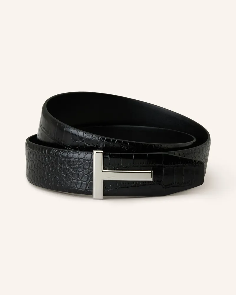 Tom Ford Ledergürtel Schwarz