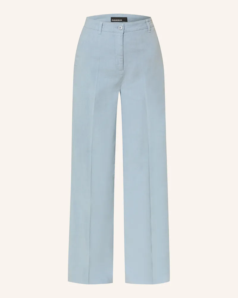 Cambio Marlenehose ADRIENNE mit Leinen Hellblau