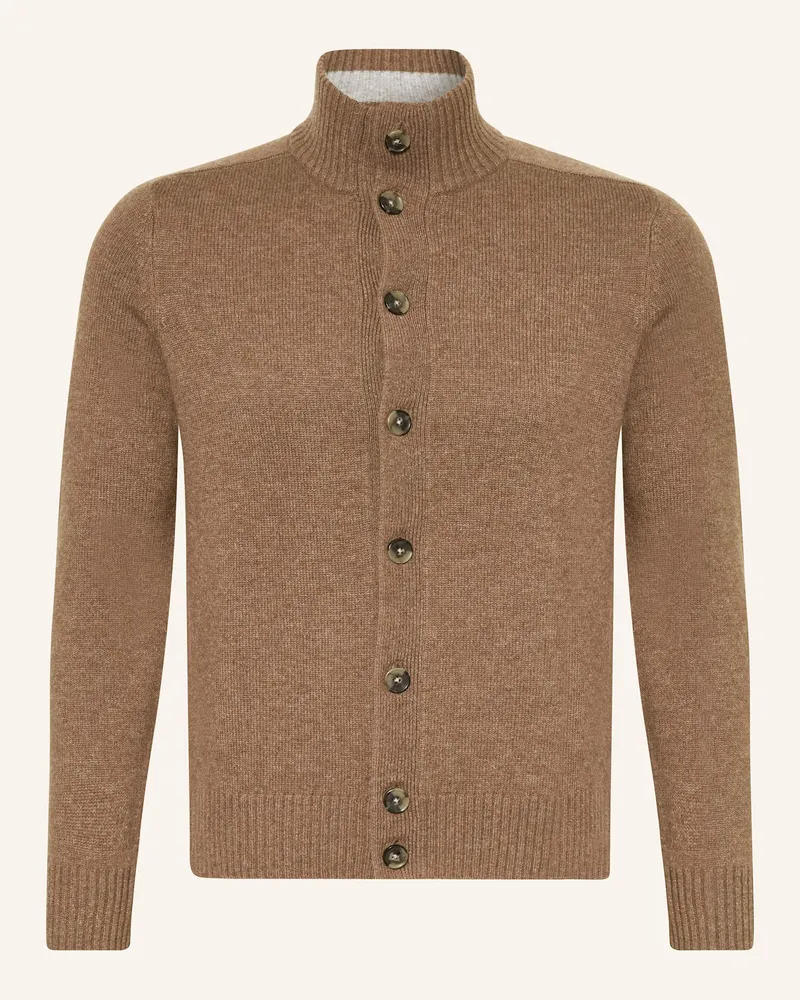 Strokesman's Strickjacke aus Cashmere Braun