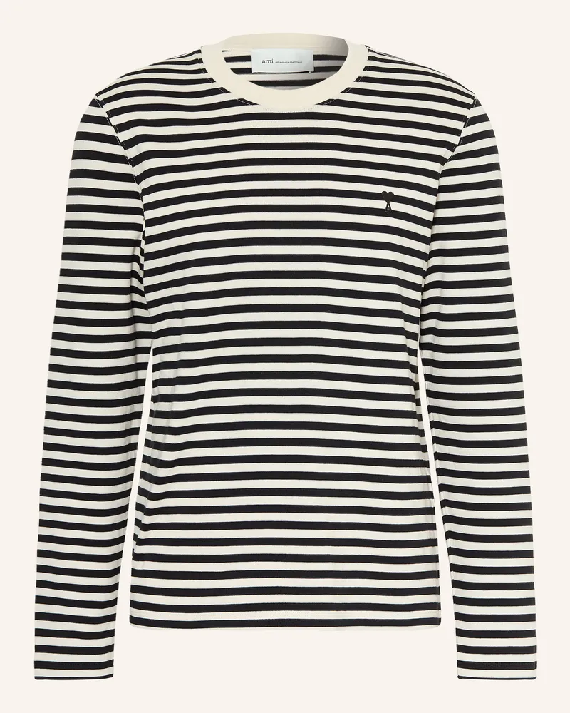 AMI Paris Longsleeve schwarz Weiss