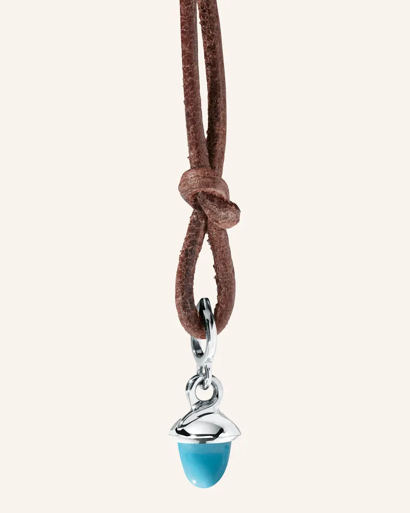 TAMARA COMOLLI Anhänger Pendant Minimikado Turquoise 18k Weißgold silber Weissgold