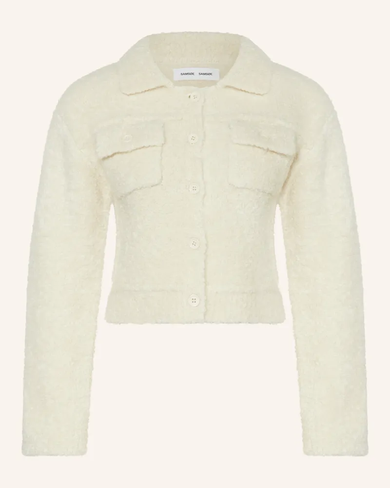 Samsøe & Samsøe Bouclé-Jacke Emilie beige Ecru