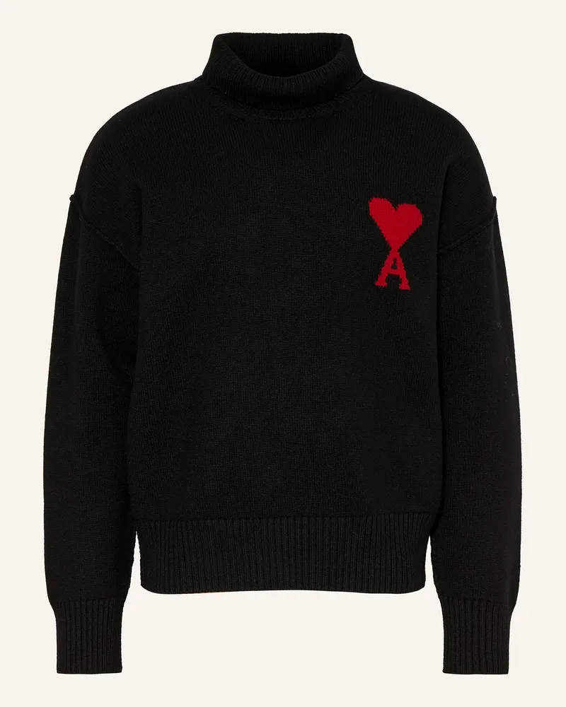 AMI Paris Rollkragenpullover schwarz Schwarz