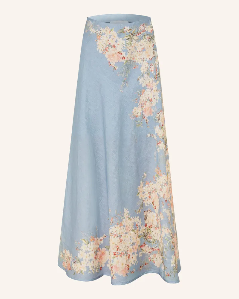 Zimmermann Leinenrock Cascadian blau Blaugrau