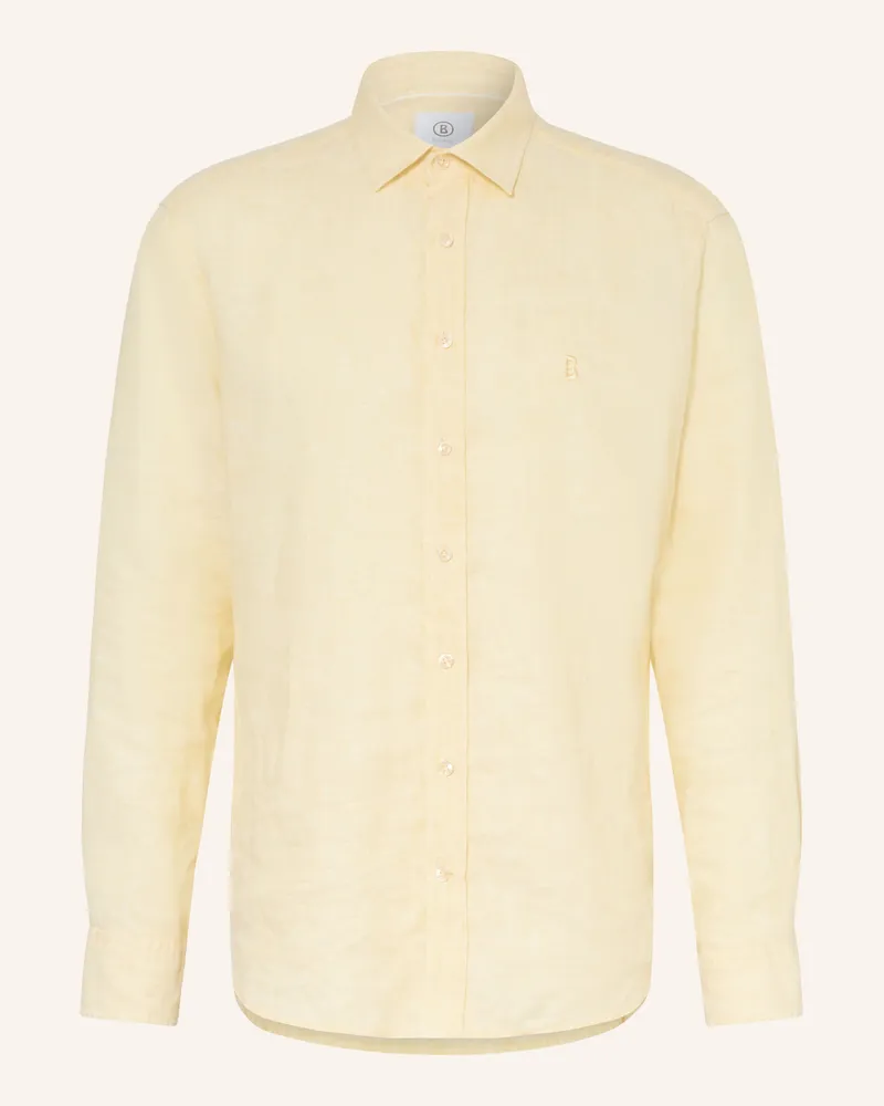 Bogner Leinenhemd TIMI Regular Fit Hellgelb