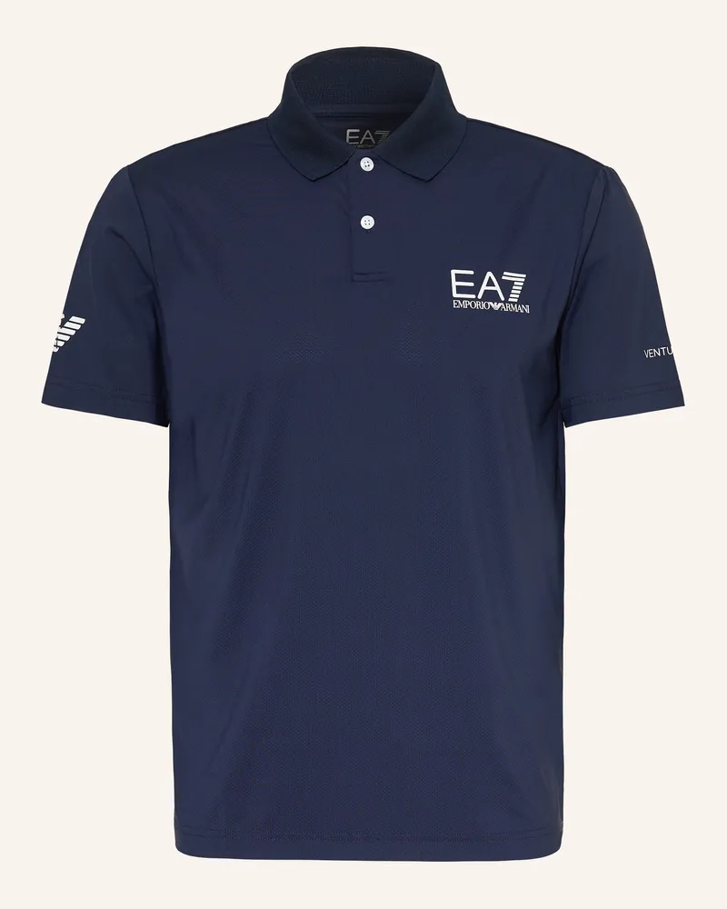 EA7 Funktions-Poloshirt blau Dunkelblau
