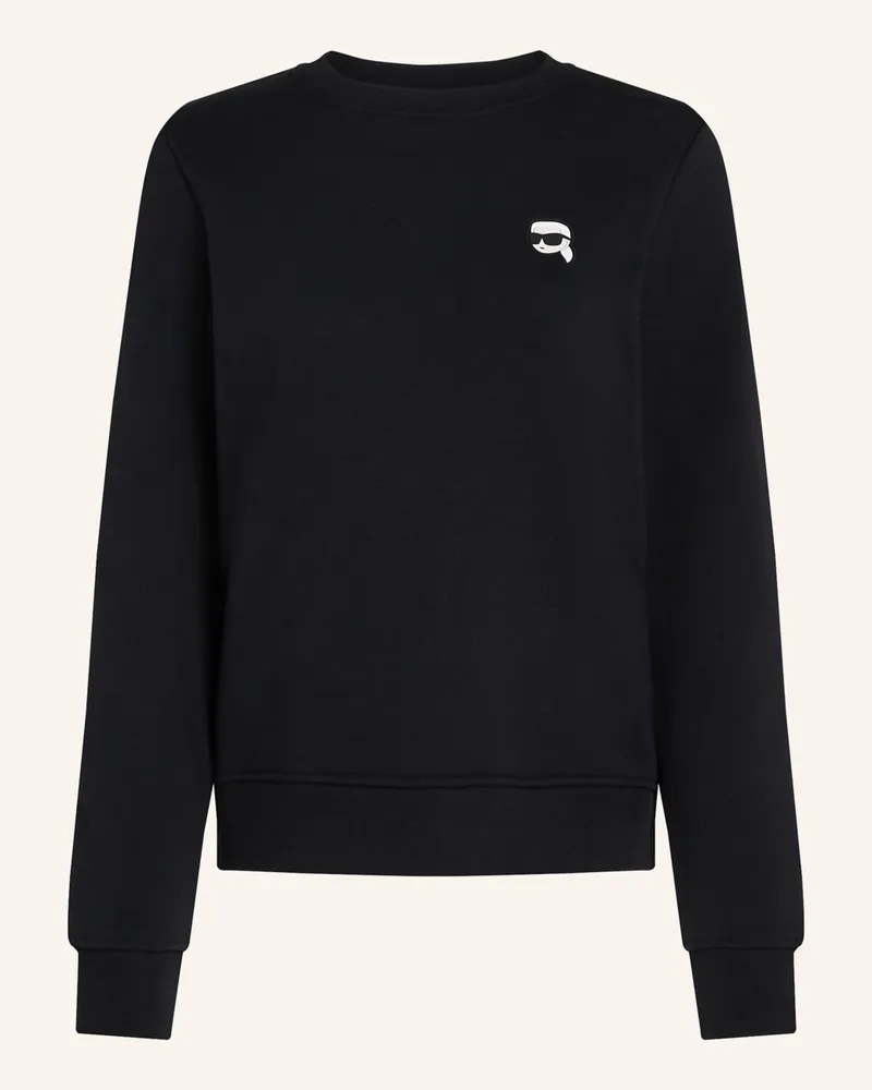 Karl Lagerfeld IKON SWEATSHIRT MIT AUFNÄHER Schwarz