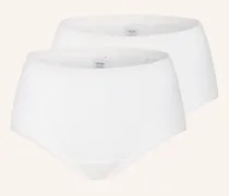 2er-Pack Taillenslips Iconics weiss