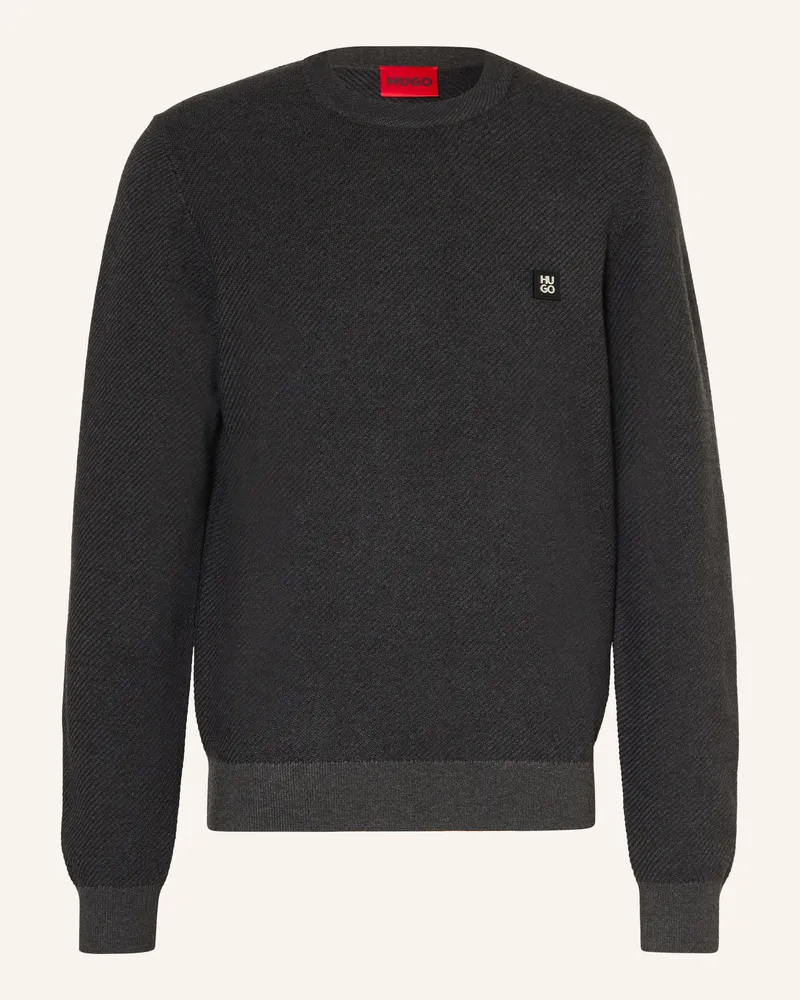 HUGO BOSS Pullover Setal grau Dunkelgrau