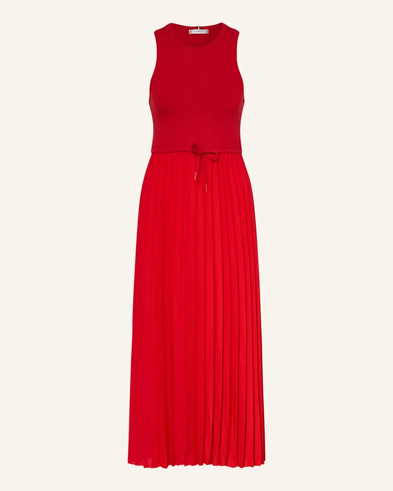 Tommy Hilfiger Kleid im Materialmix Rot