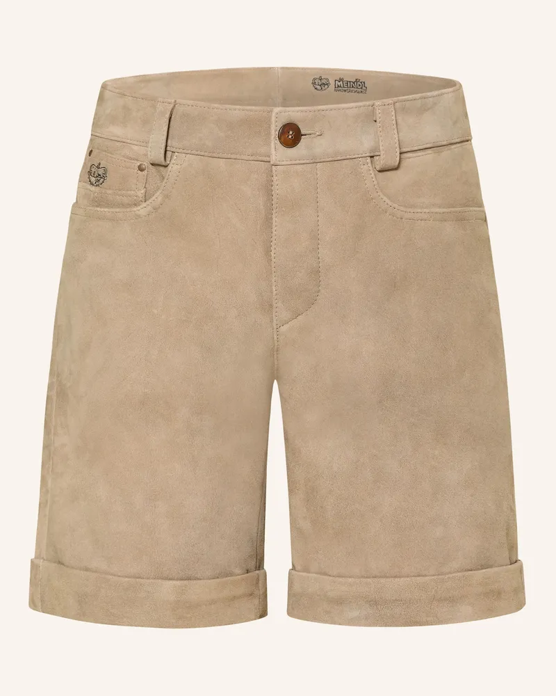 Meindl Lederhose Bullrider Short beige Hellbraun