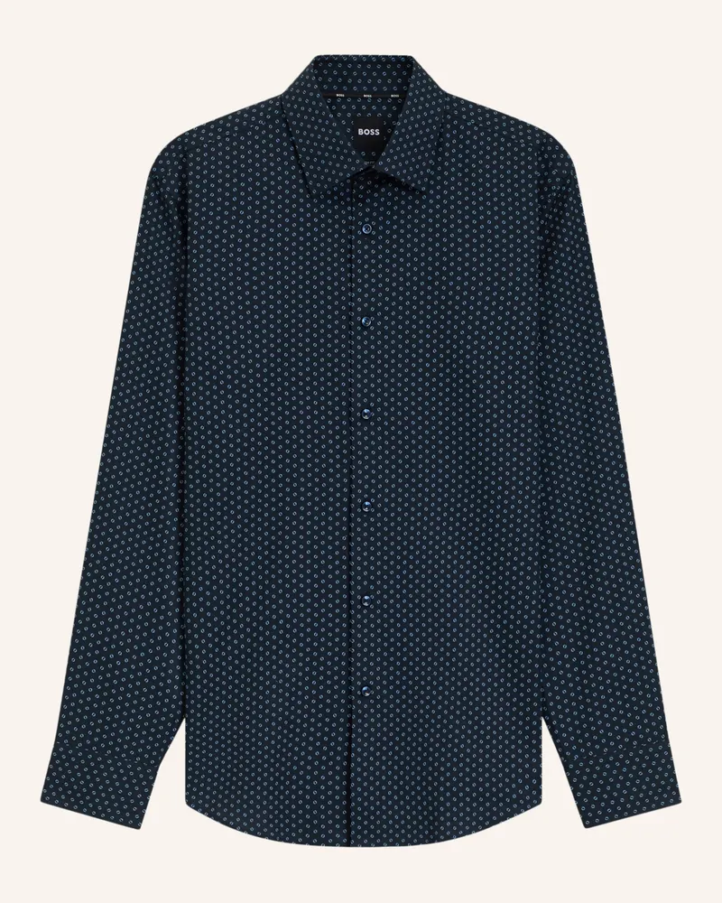 HUGO BOSS Business Hemd H-HANK-KENT-C1-214 Slim Fit Dunkelblau