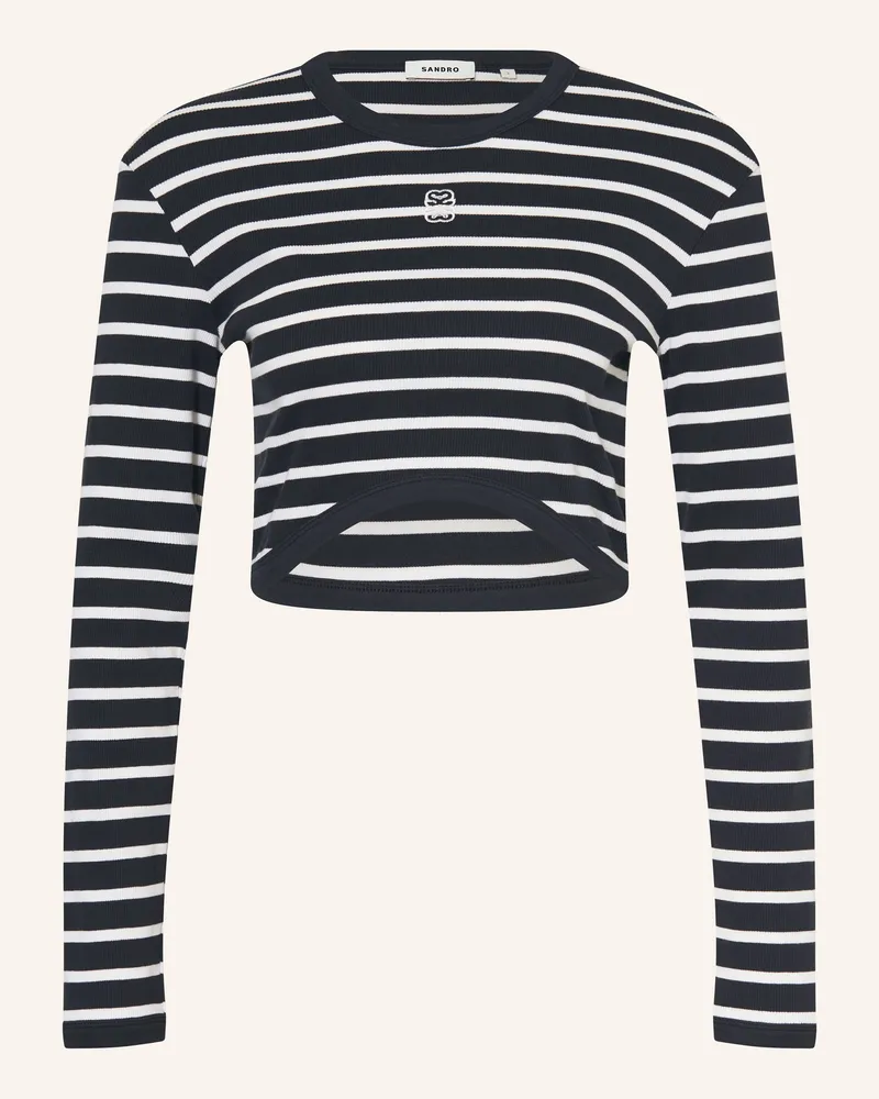 Sandro Cropped-Longsleeve blau Dunkelblau
