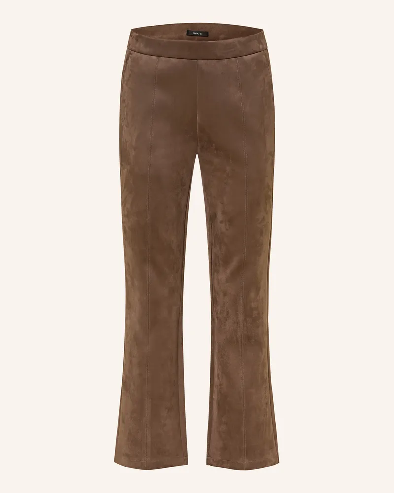 OPUS 7/8-Hose Elvina In Lederoptik braun Dunkelbraun