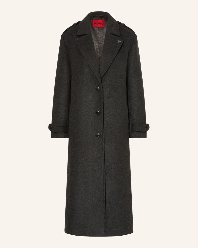 HUGO BOSS Mantel Milehe grau Dunkelgrau