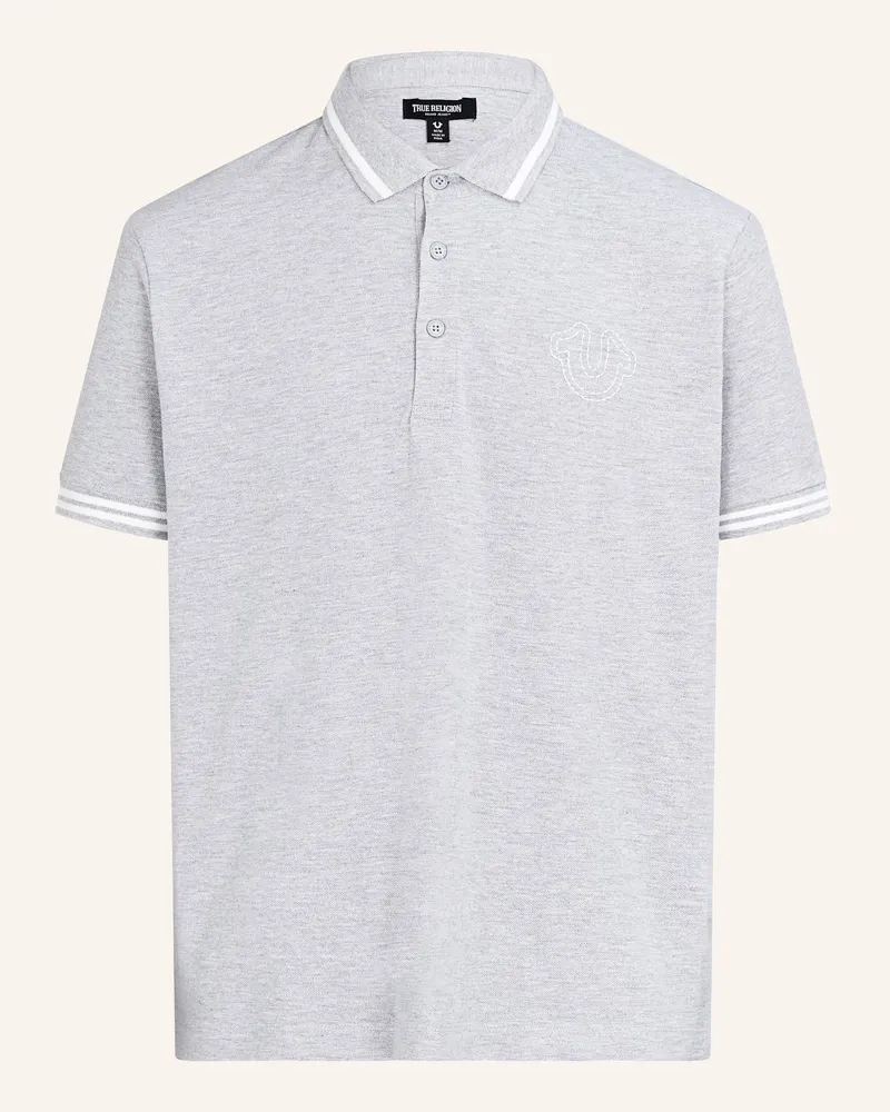 True Religion Poloshirt BIG T Hellgrau
