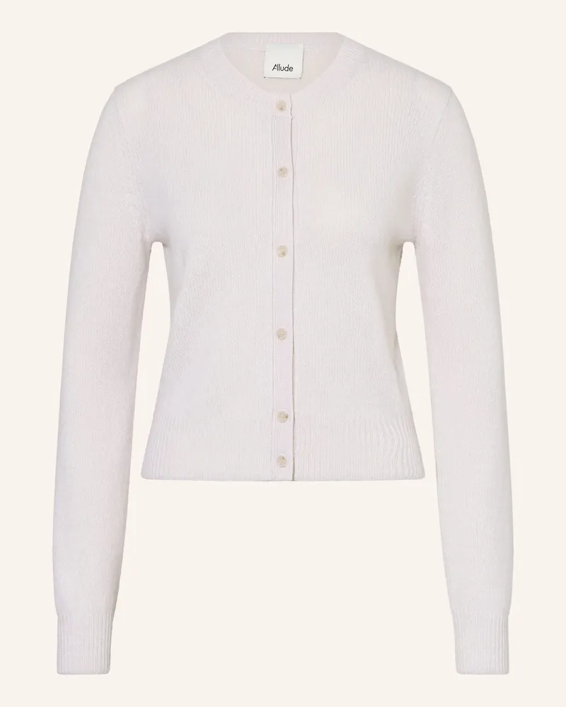 ALLUDE Strickjacke Aus Cashmere grau Creme
