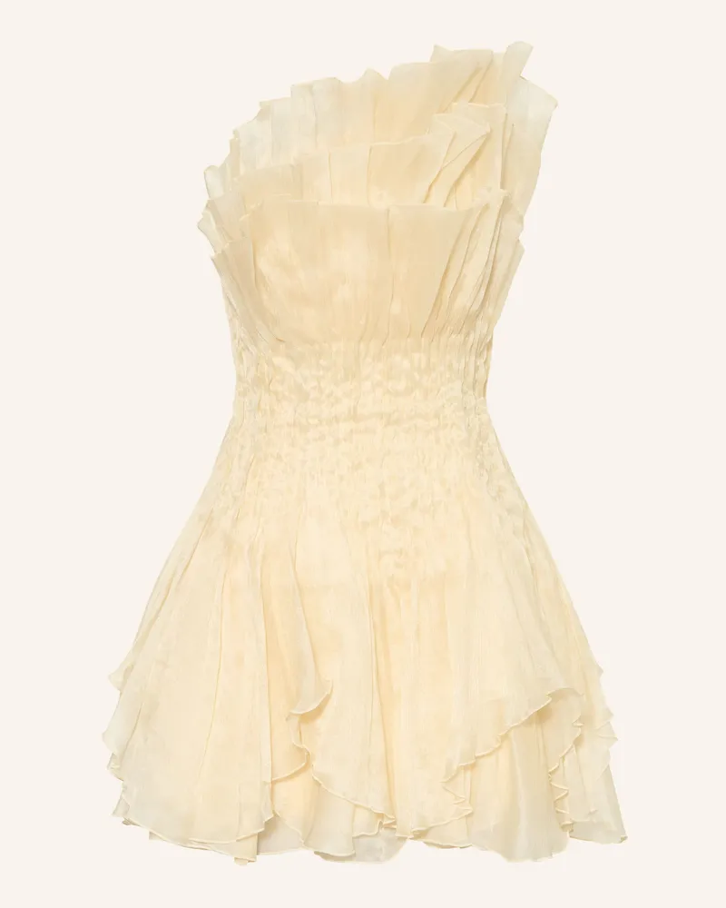 Aje. Cocktailkleid NISHA mit Plissees Hellgelb