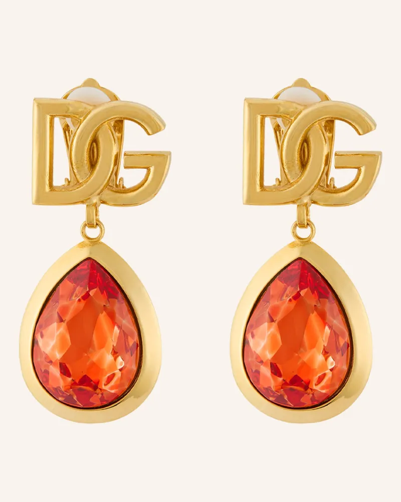 Dolce & Gabbana Ohrclips orange Gold
