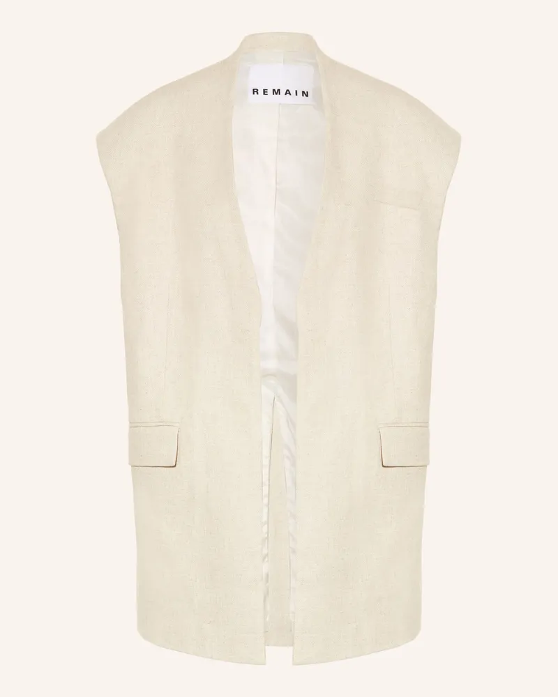 REMAIN Oversized-Weste Aus Leinen beige 11-4801