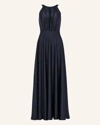 Swing Abendkleid aus Satin mit Cut-out Blau