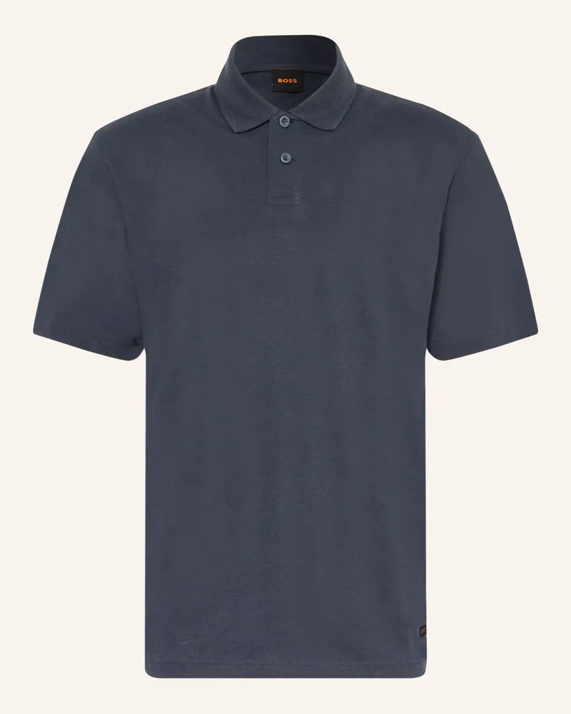 HUGO BOSS Jersey-Poloshirt Tape blau Dunkelblau